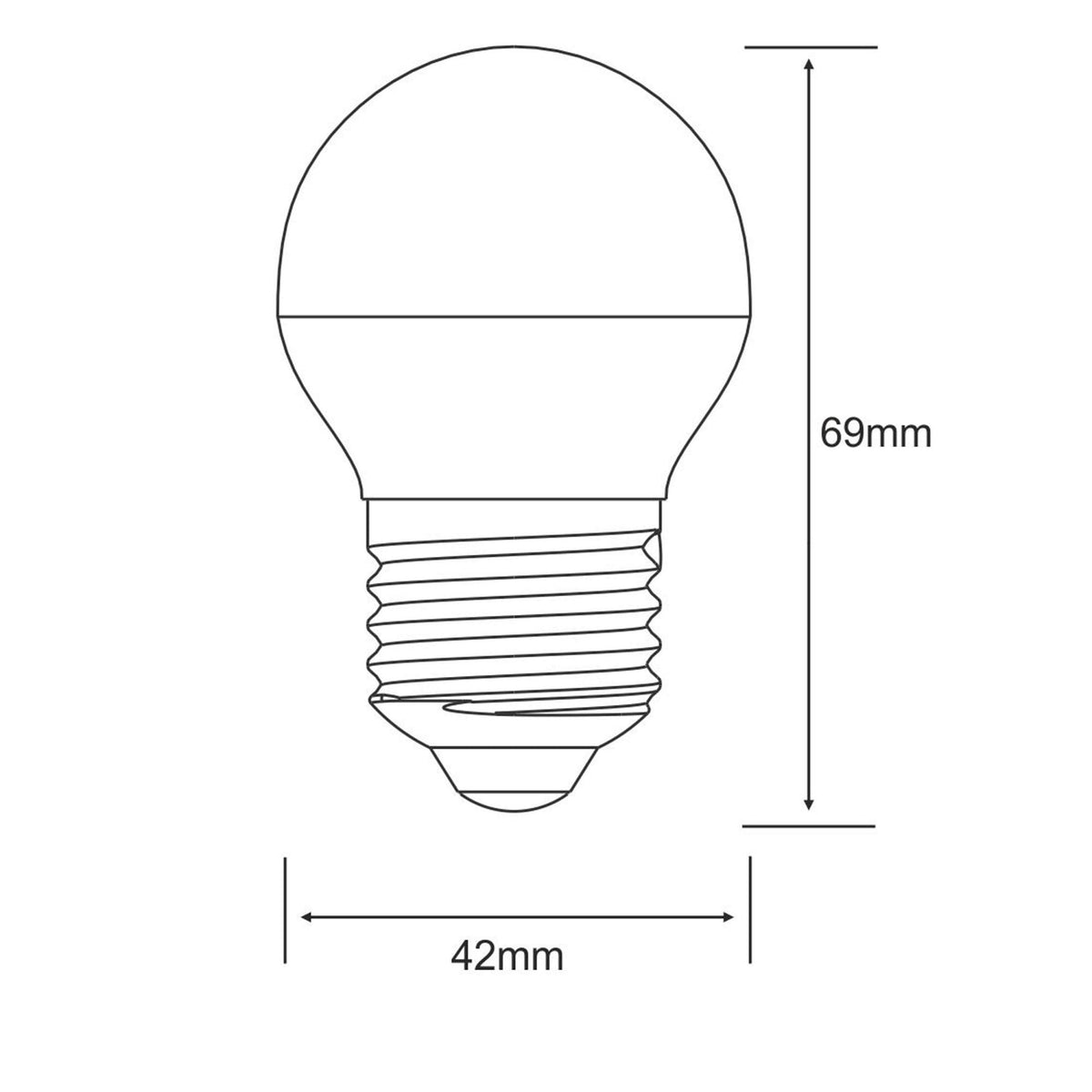 Kaleido E27 Dimmable Warm White LED Golf Ball 3.5W 3000K 250lm