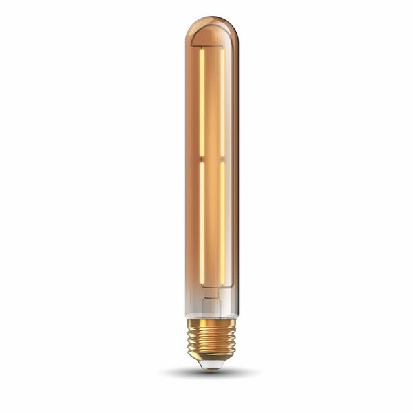 Classic Deco Gold E27 Dimmable Extra Warm White Straight Filament LED 185mm Tube 4W 1800K 300lm
