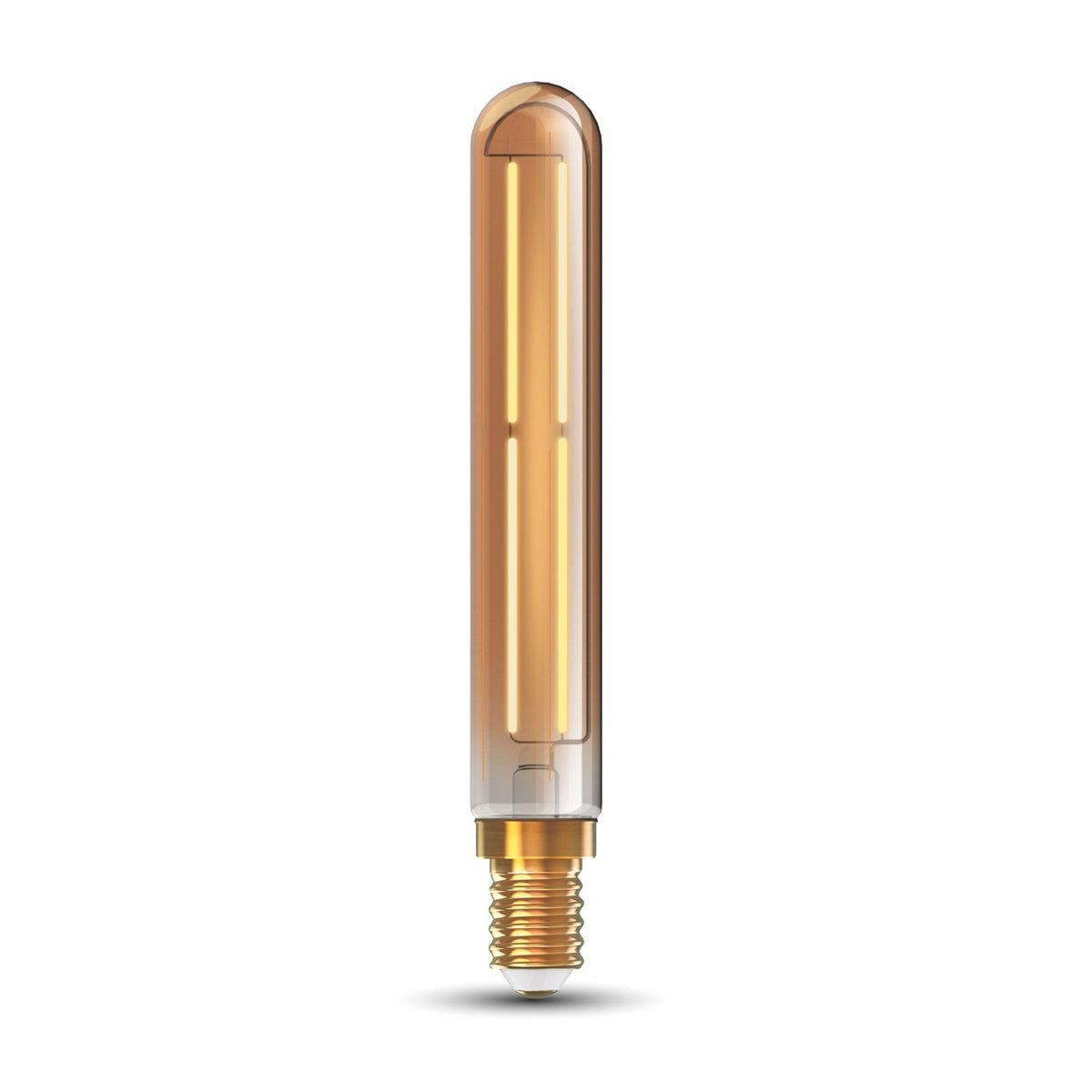 Classic Deco Gold E14 Dimmable Extra Warm White Straight Filament LED 185mm Tube 4W 1800K 300lm