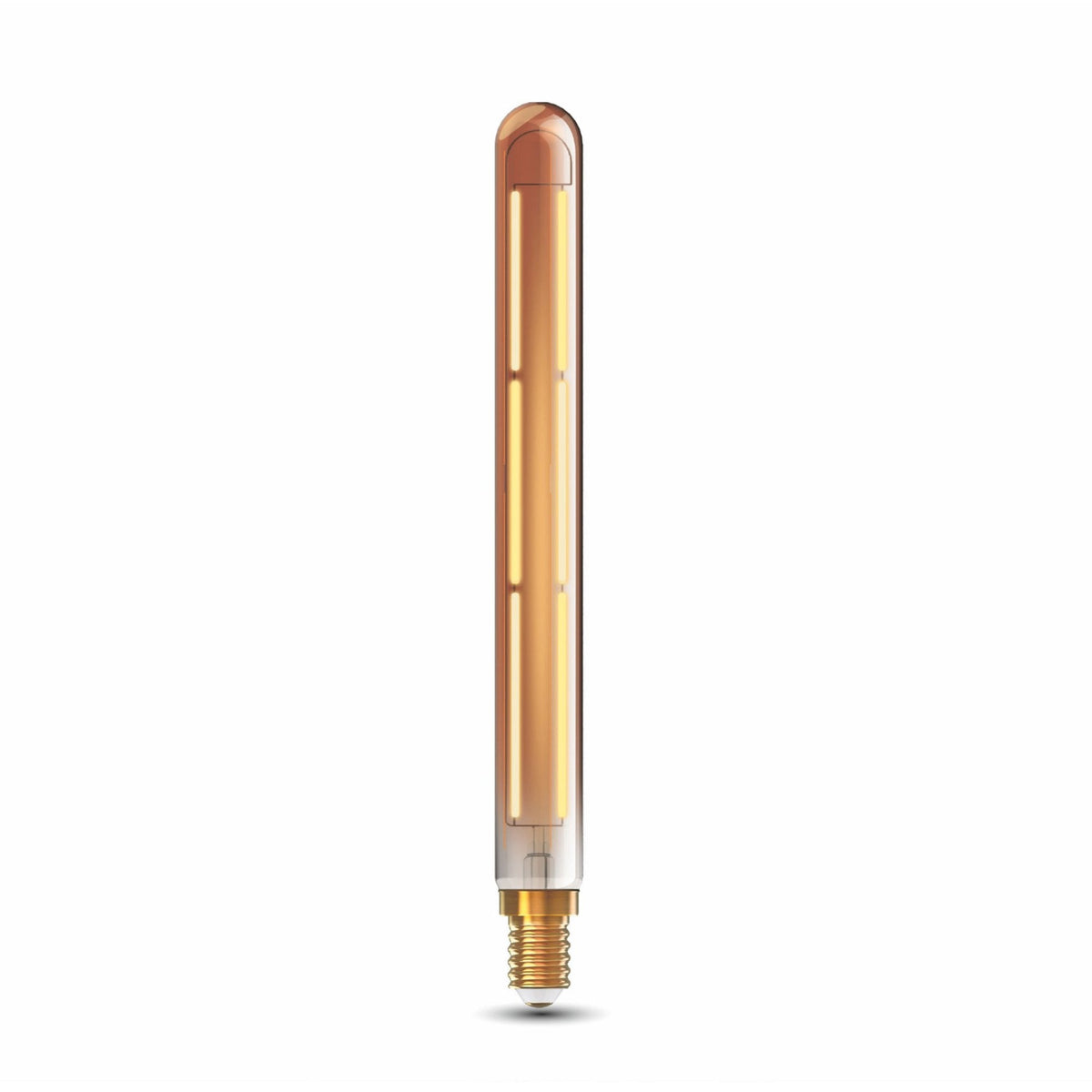 Classic Deco Gold E14 Dimmable Extra Warm White Straight Filament LED 280mm Tube 6W 1800K 500lm