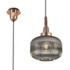 Atherington Pumpkin Pendant in Copper & Smoked Shade