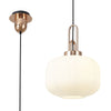 Atherington Pumpkin Pendant in Copper & Opal Shade