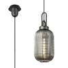Atherington Tubular Pendant in Aged Pewter & Smoked Shade