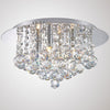 Dahlia 4 Lamp Crystal Flush Ceiling in Chrome Finish with Clear Crystals