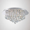 Dahlia 6 Lamp Crystal Flush Ceiling in Chrome Finish with Clear Crystals