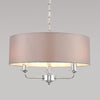 Banyan 45cm 3 Light Pendant in Chrome Finish & Grey Shade