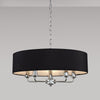 Banyan 60cm 5 Light Pendant in Chrome Finish & Black Shade