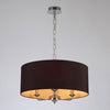 Banyan 50cm 3 Light Pendant in Chrome with Midnight Black & Green Olive Shade