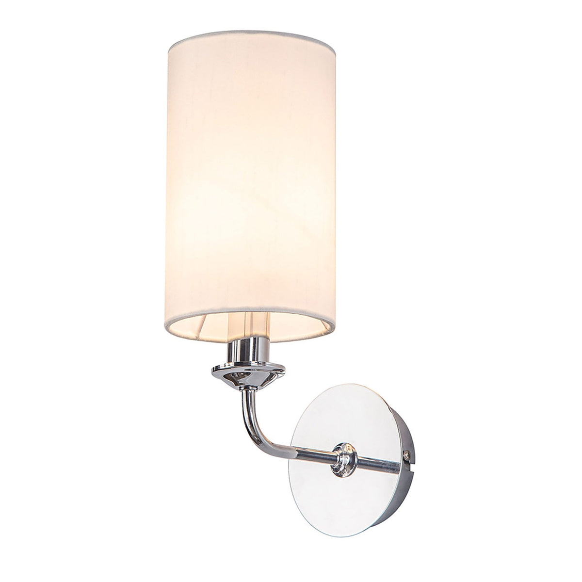 Banyan Wall Light in Chrome with White Shade