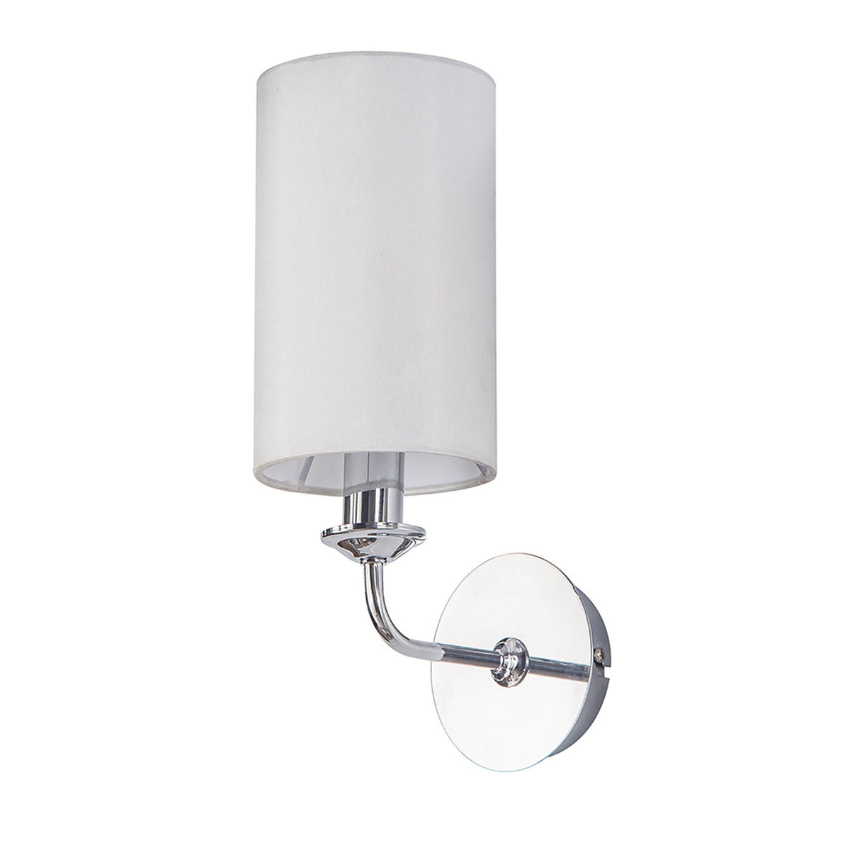 Banyan Wall Light in Chrome with White Shade