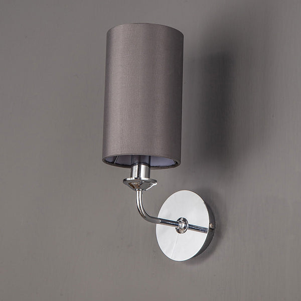 Banyan Wall Light in Chrome with Grey Shade