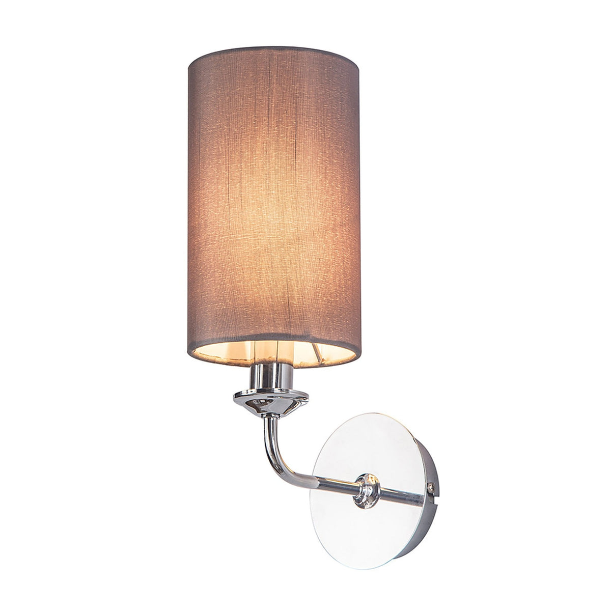 Banyan Wall Light in Chrome with Grey Shade