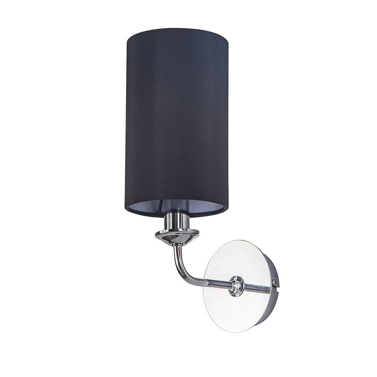 Banyan Wall Light in Chrome with Black Shade