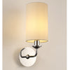 Banyan Wall Light in Chrome with Ivory Pearl Shade