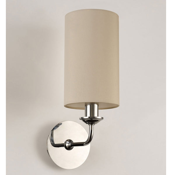 Banyan Wall Light in Chrome with Ivory Pearl Shade