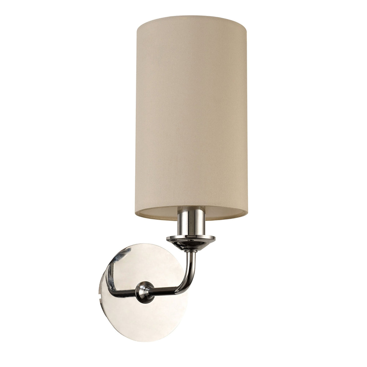 Banyan Wall Light in Chrome with Ivory Pearl Shade