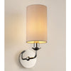 Banyan Wall Light in Chrome with Nude Beige & Moonlight Shade