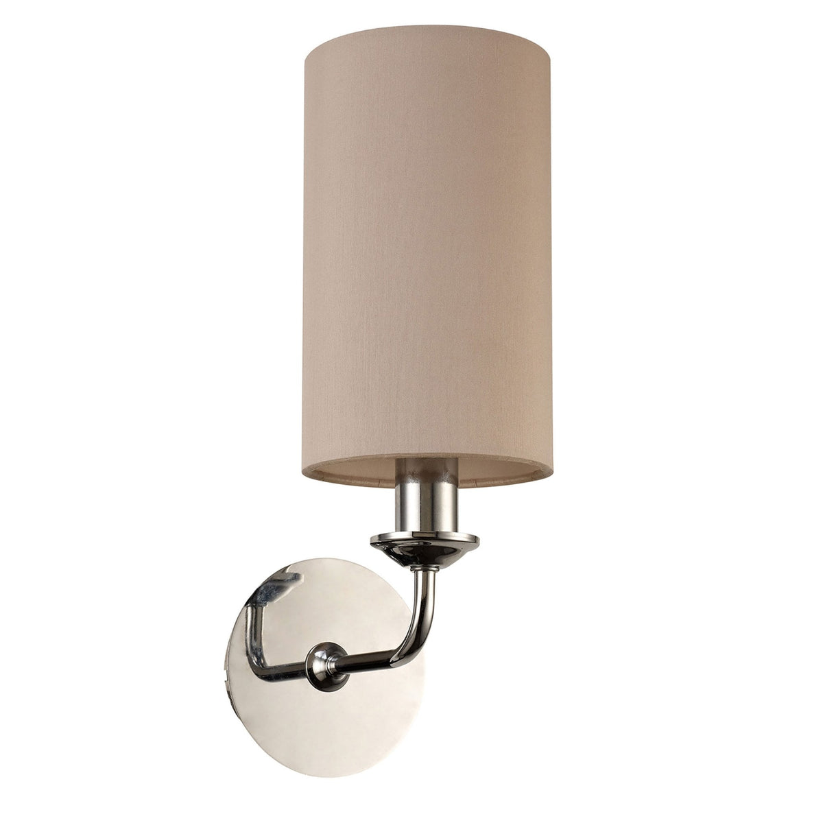 Banyan Wall Light in Chrome with Nude Beige & Moonlight Shade