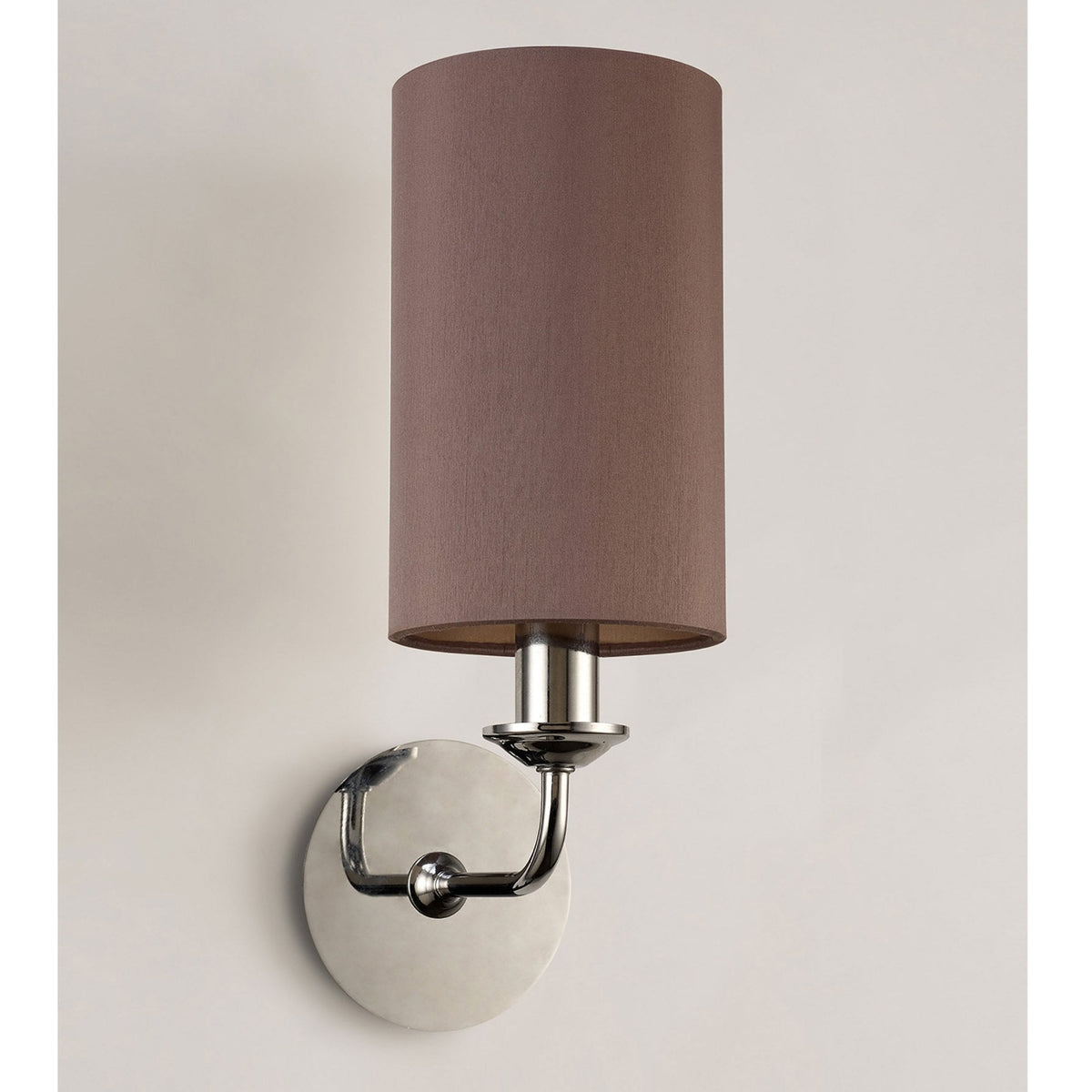 Banyan Wall Light in Chrome with Taupe & Halo Gold Shade