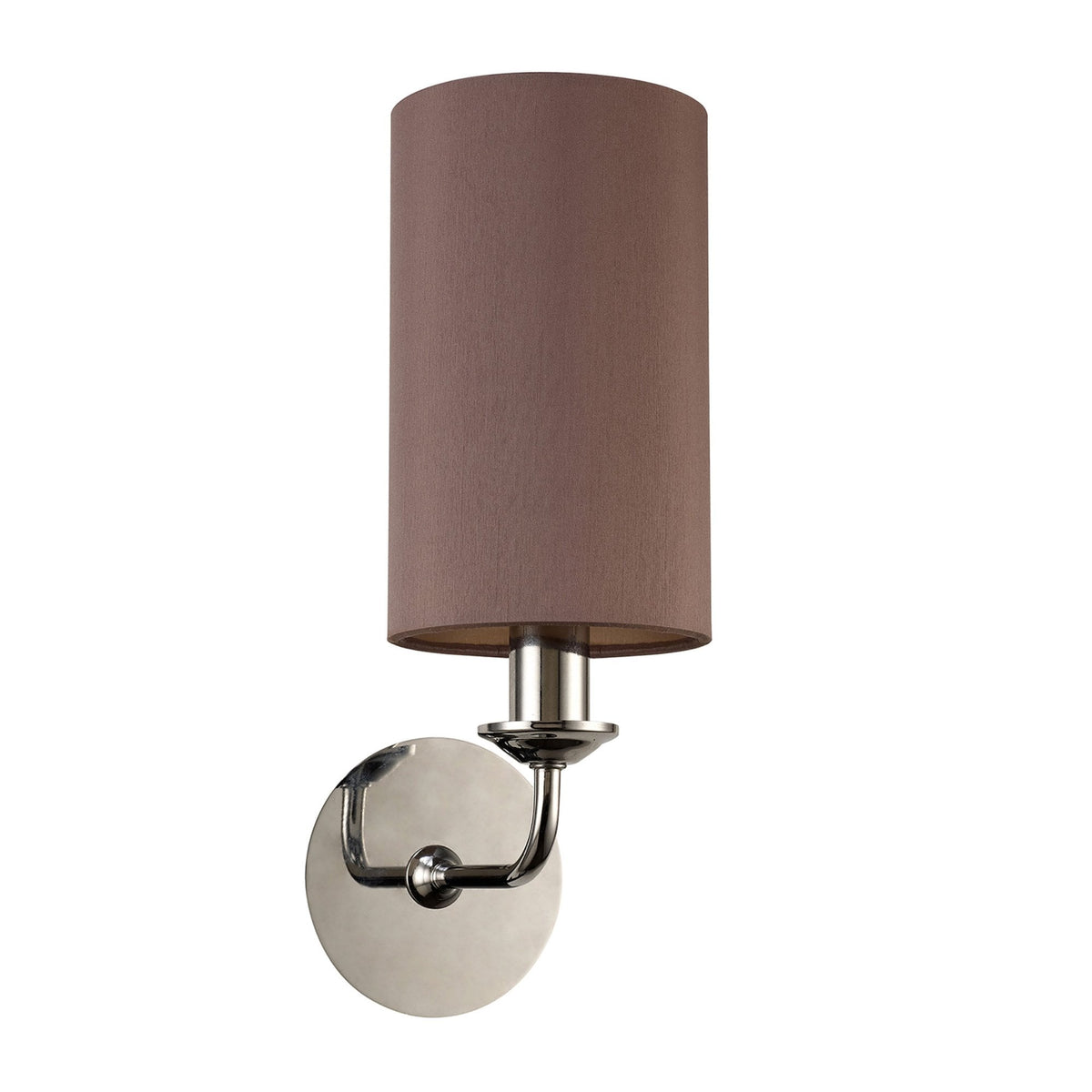 Banyan Wall Light in Chrome with Taupe & Halo Gold Shade