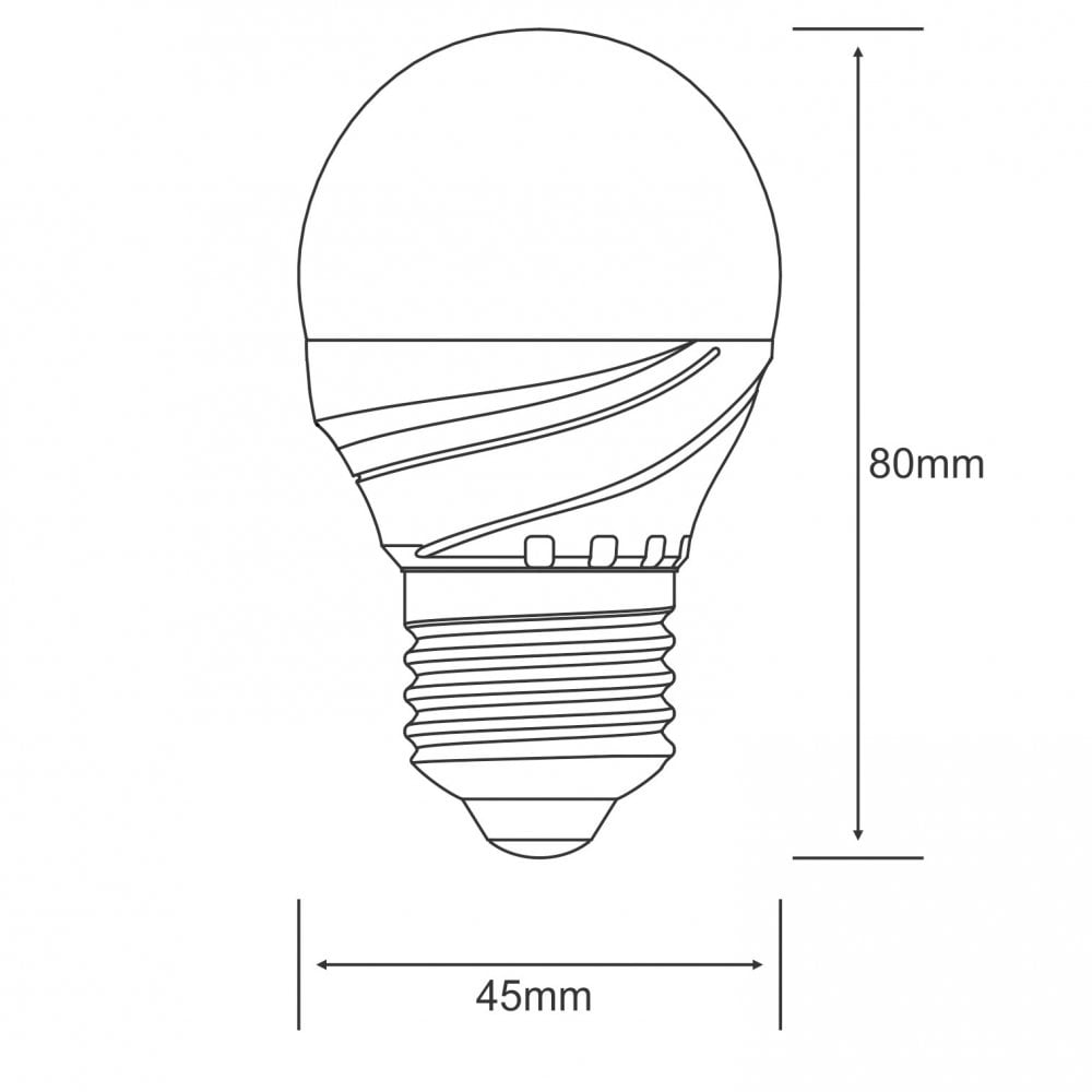 Curvodo E27 Warm White Opal LED Golf Ball 4.5W 2700K 400lm