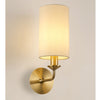 Banyan Wall Light in Antique Brass with Ivory Pearl Shade