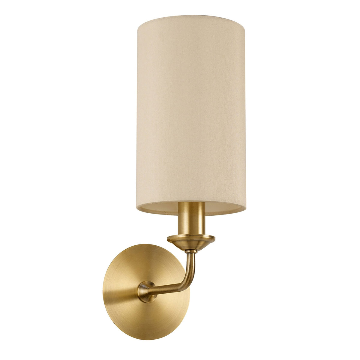 Banyan Wall Light in Antique Brass with Ivory Pearl Shade