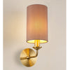 Banyan Wall Light in Antique Brass with Taupe & Halo Gold Shade