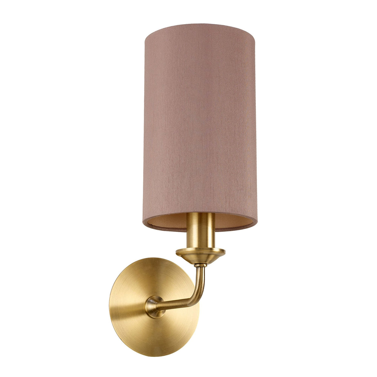Banyan Wall Light in Antique Brass with Taupe & Halo Gold Shade