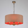 Banyan 50cm 3 Light Pendant in Antique Brass with Antique Gold & Ruby Shade