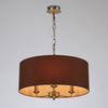 Banyan 50cm 3 Light Pendant in Antique Brass with Raw Cocoa & Grecian Bronze Shade