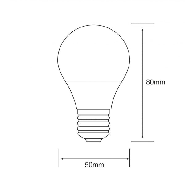 E27 Neutral White Opal LED Golf Ball 2W 4000K 200lm