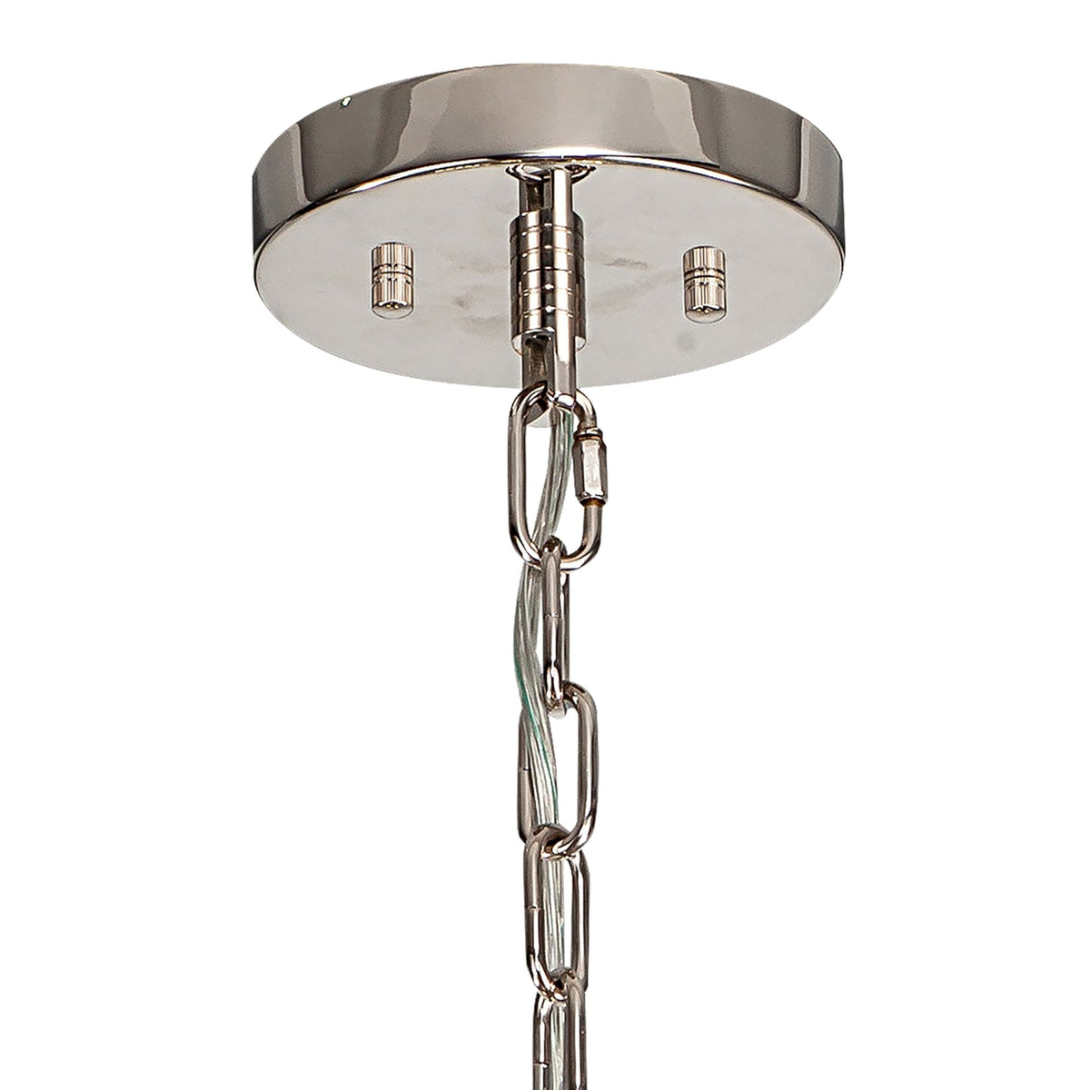 Calverleigh 16 Light Round Pendant in Polished Nickel Finish with Smoked Glass