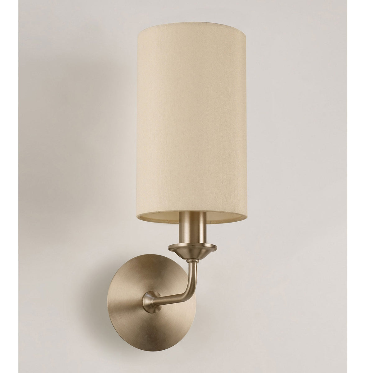 Banyan Wall Light in Satin Nickel with Ivory Pearl Shade
