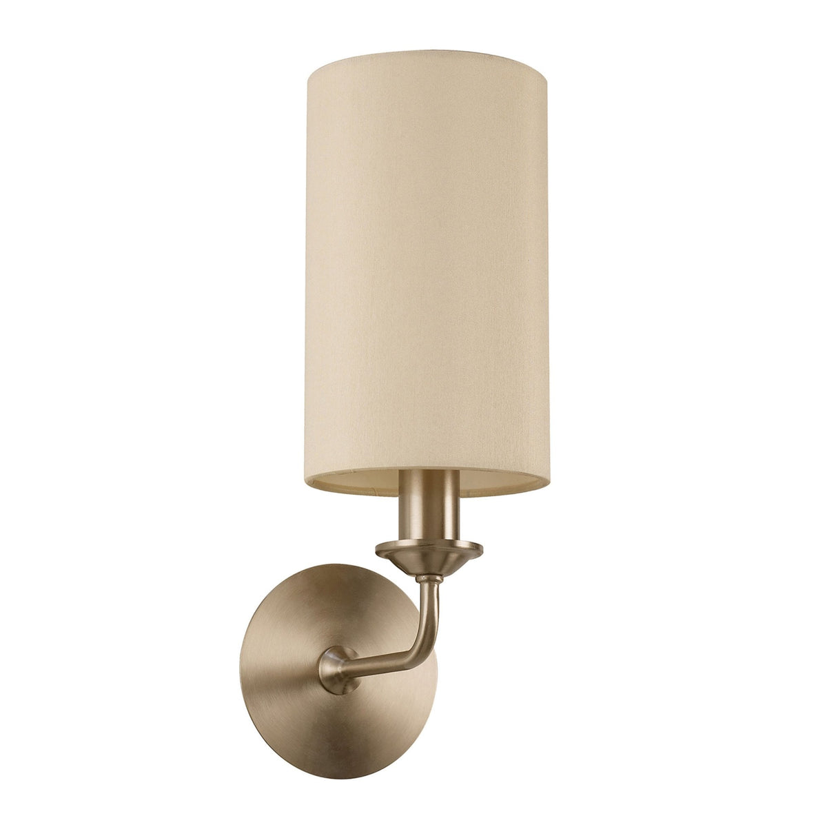 Banyan Wall Light in Satin Nickel with Ivory Pearl Shade