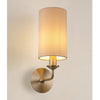 Banyan Wall Light in Satin Nickel with Nude Beige & Moonlight Shade