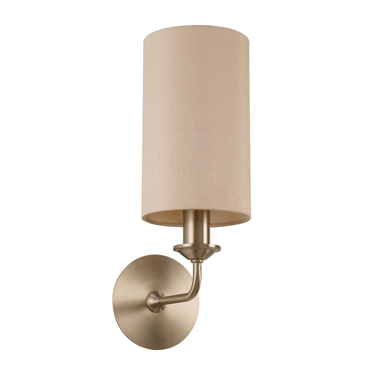 Banyan Wall Light in Satin Nickel with Nude Beige & Moonlight Shade