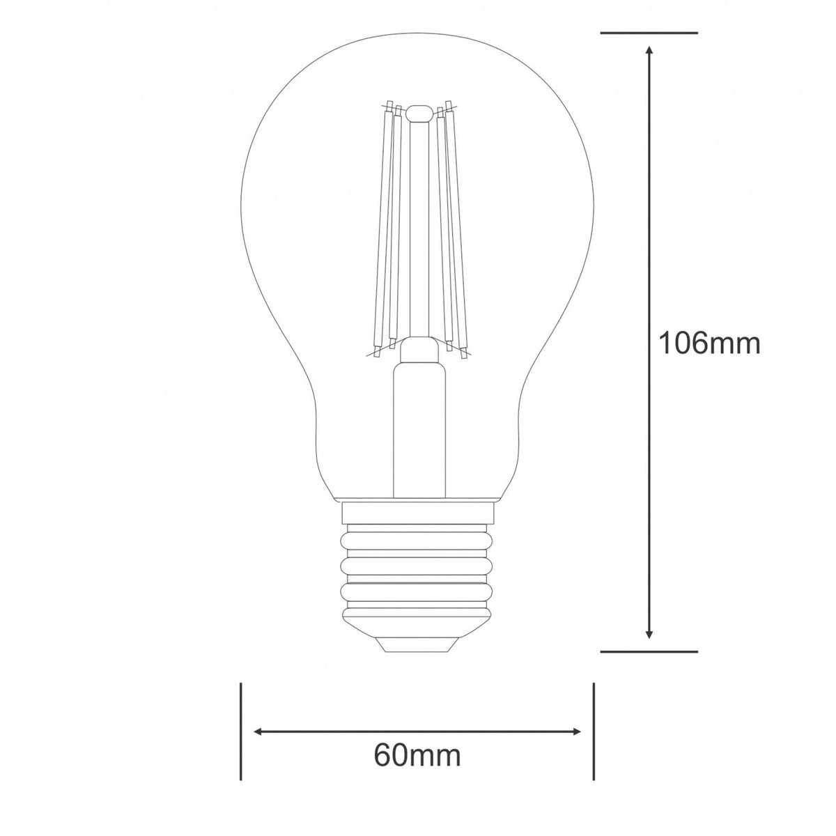 Classic E27 Warm White LED GLS 4W 2700K 470lm