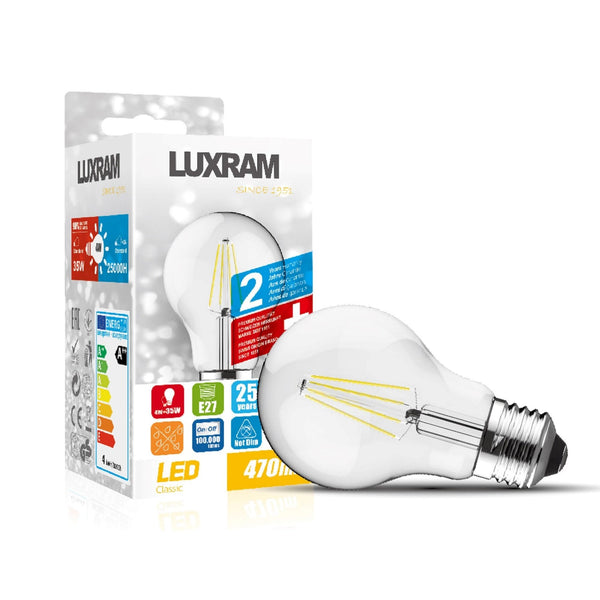 Classic E27 Warm White LED GLS 6.5W 2700K 806lm