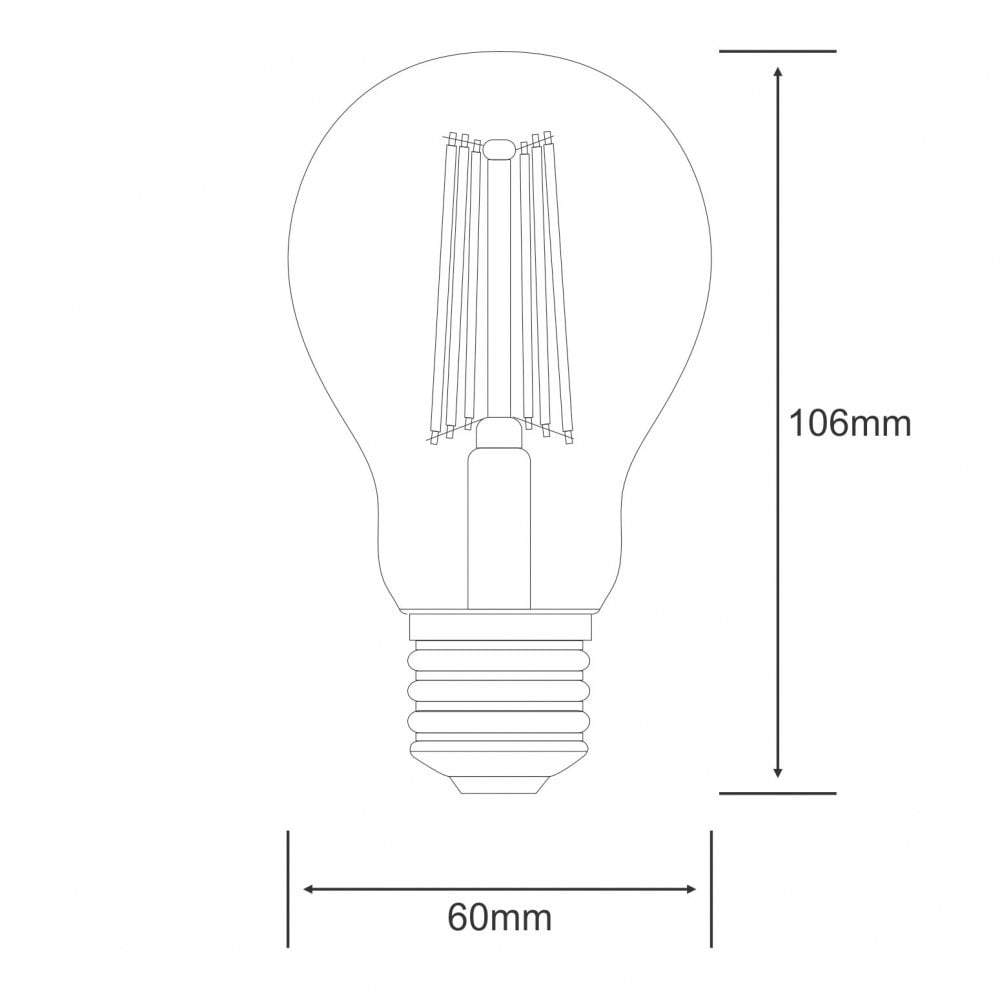Classic E27 Warm White LED GLS 6.5W 2700K 806lm