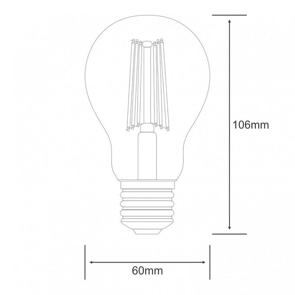 Classic E27 Warm White LED GLS 6.5W 2700K 806lm