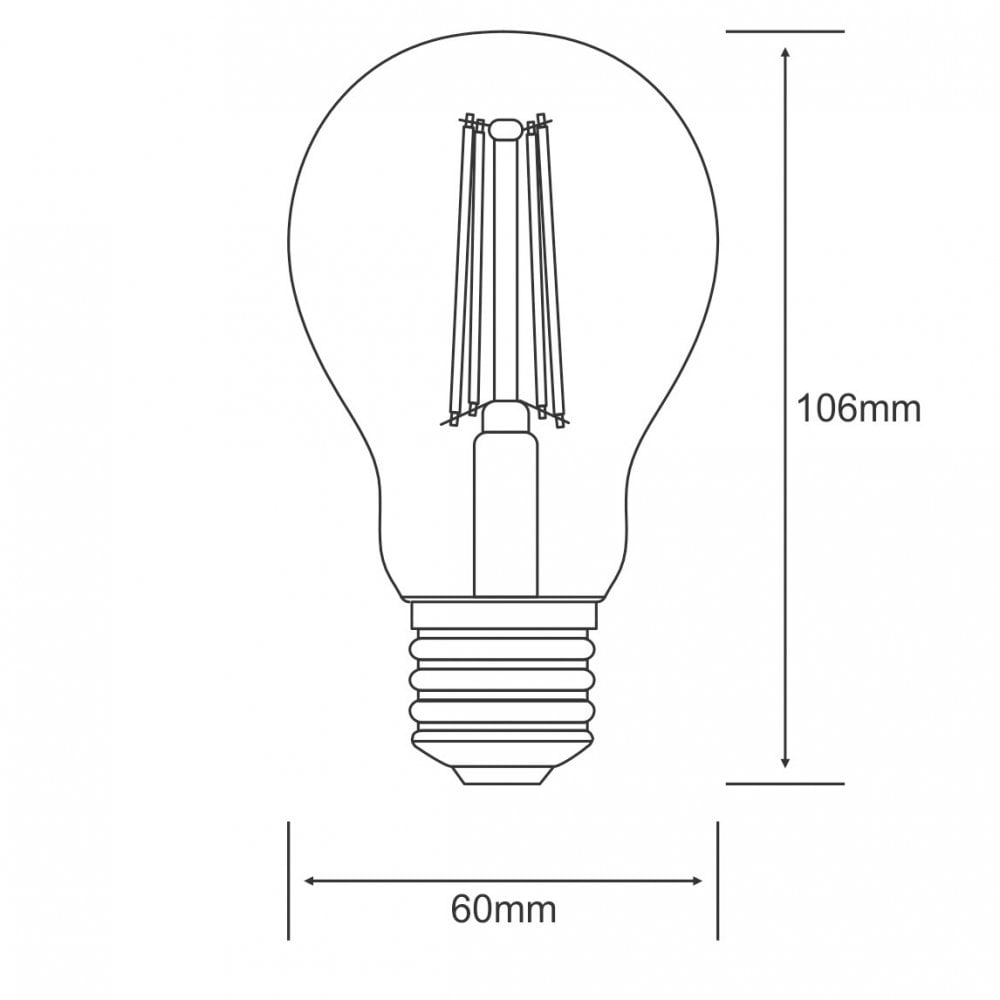 Classic E27 Dimmable Neutral White LED GLS 6.5W 4000K 806lm