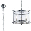 Nolan 3 Light Glass Pendant in Chrome with Clear Glass