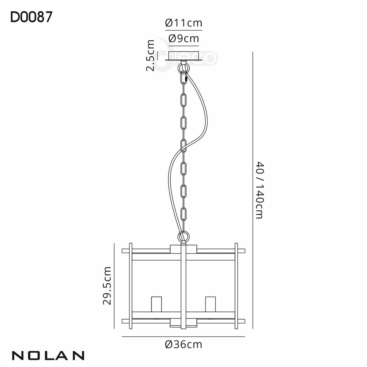 Nolan 3 Light Glass Pendant in Chrome with Clear Glass