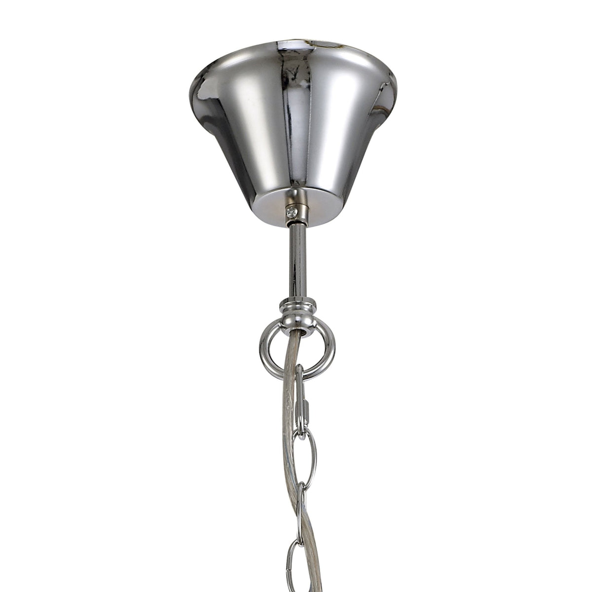 Nolan 3 Light Glass Pendant in Black & Chrome with Clear Glass