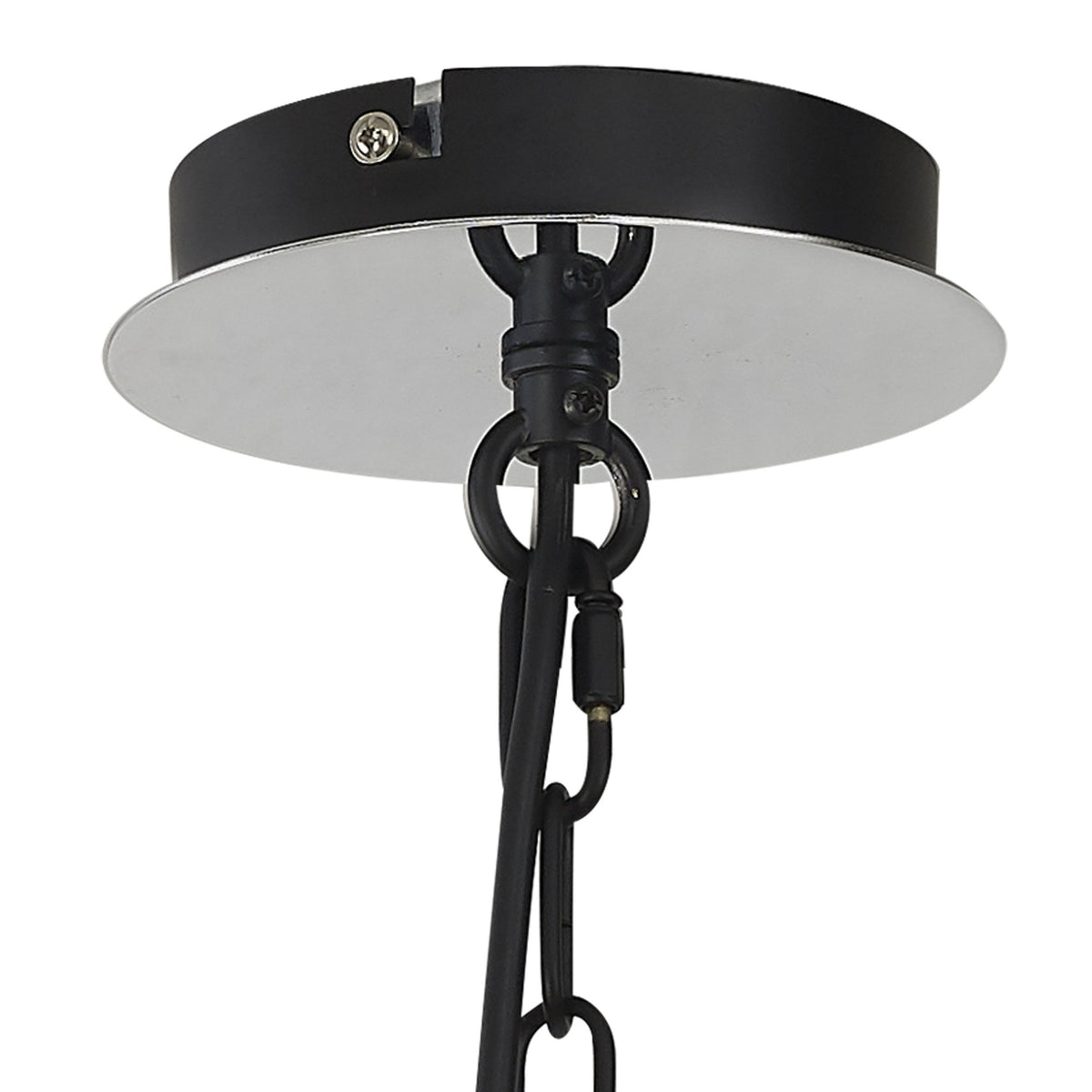 Nolan 3 Light Glass Pendant in Black with Chrome Detail & Clear Glass