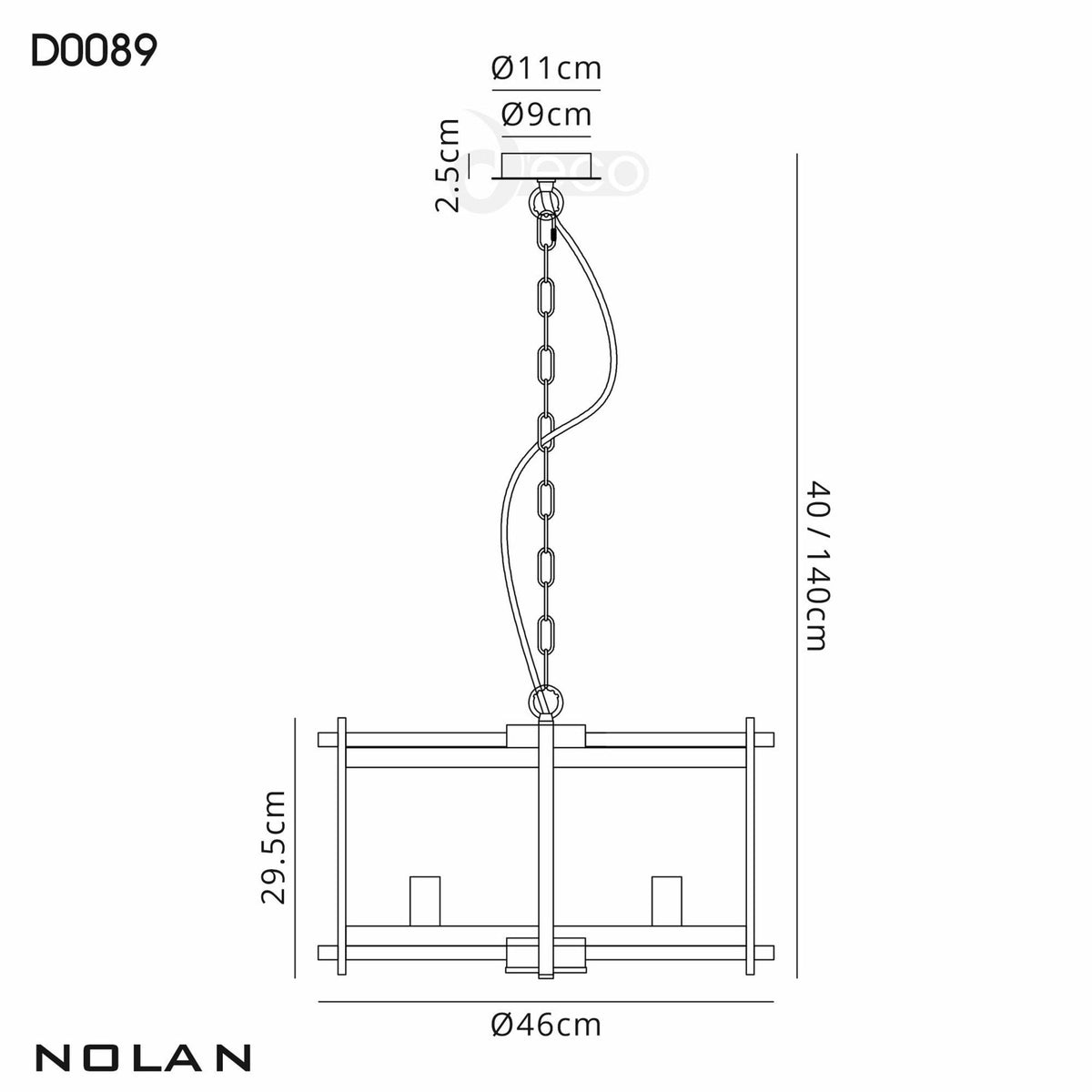 Nolan 4 Light Glass Pendant in Chrome with Clear Glass
