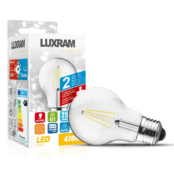 Classic E27 Dimmable Warm White LED GLS 6.5W 2700K 806lm