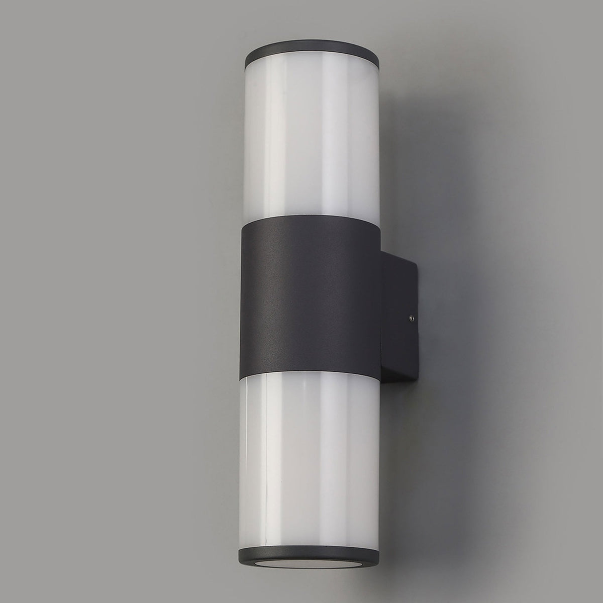 Merrivale IP54 Exterior Up & Down Wall Light in Anthracite with Opal Diffusers