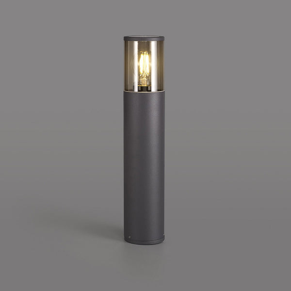 Merrivale IP54 Exterior 45cm Post Light in Anthracite with Smoked Diffuser